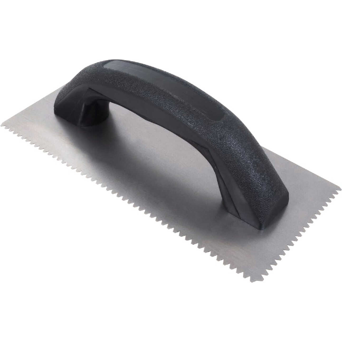 Roberts 9 In. x 1/8 In. x 1/16 In. Steel Economy Flat Top V-Notched Trowel Image 1