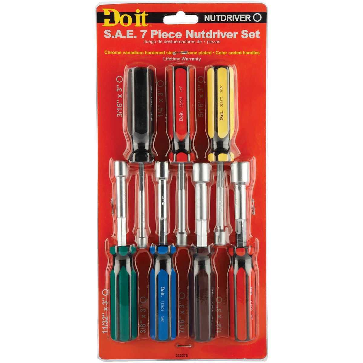 Do it Standard 3 In. Solid Shaft Nut Driver Set, 7-Piece Image 2