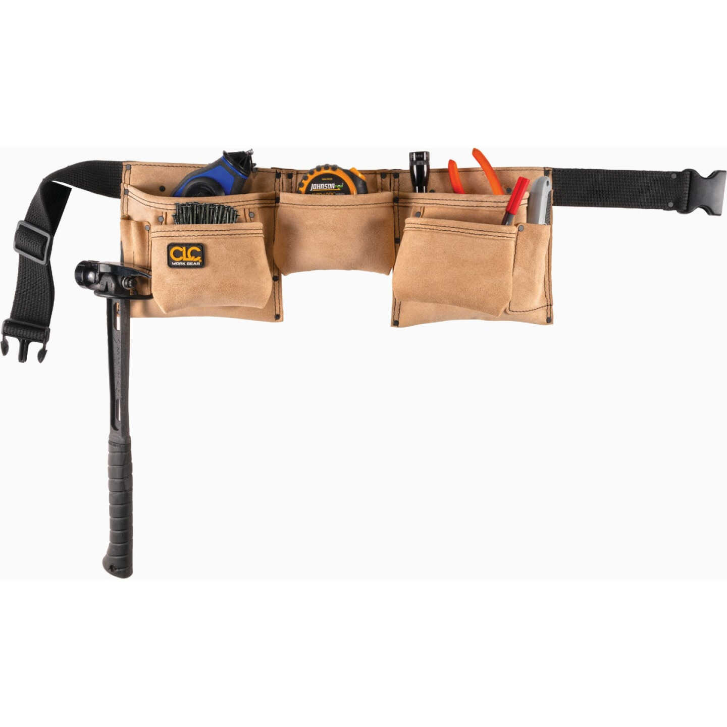 CLC 8-Pocket Suede Leather Heavy-Duty Carpenter Apron Image 2