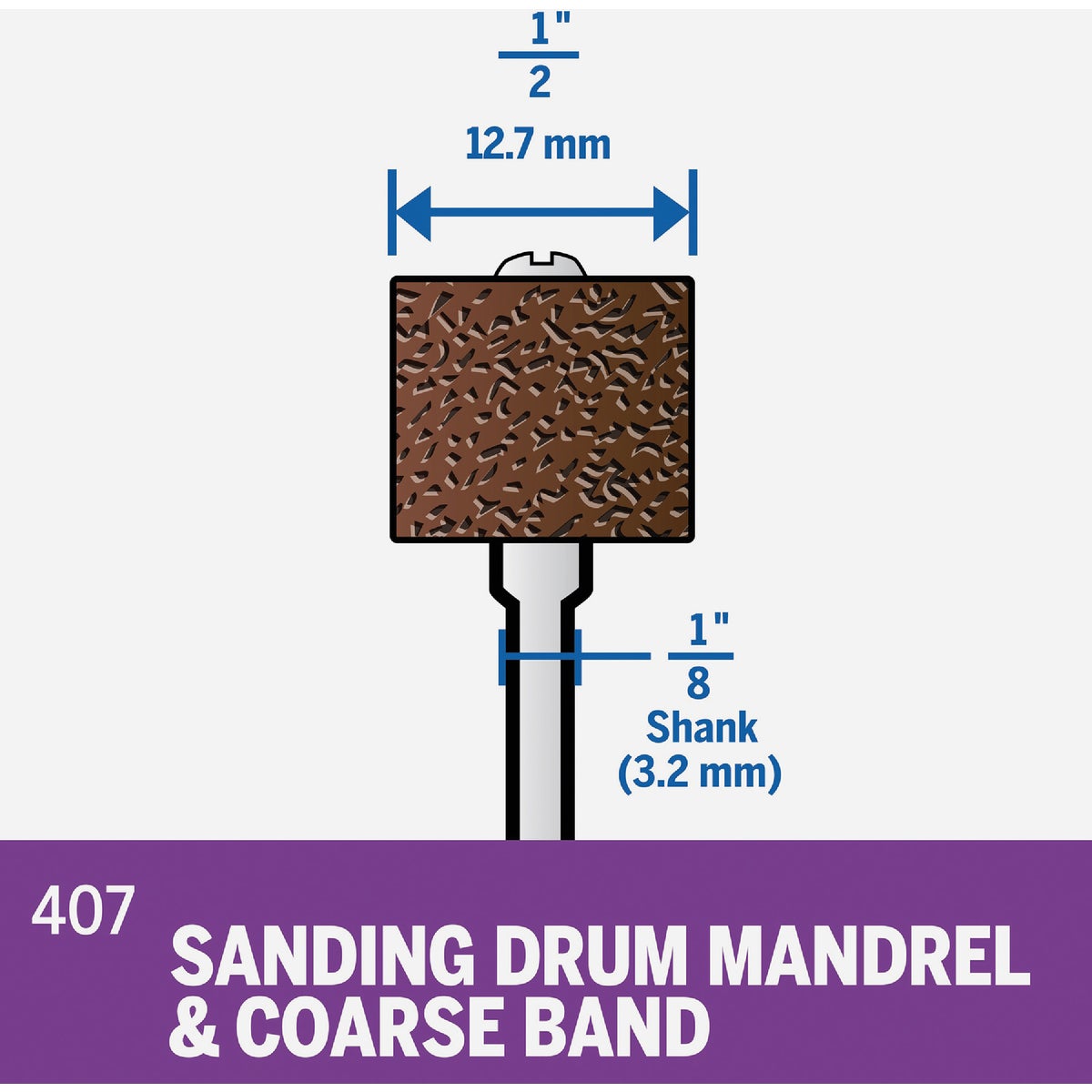 Dremel 1/2 In. Drum Sander Mandrel Image 2