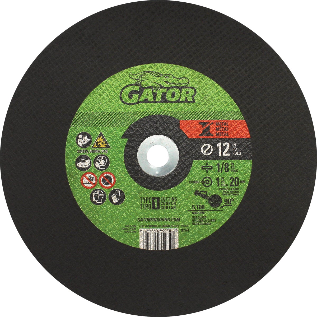 Gator Blade 12 In. x 1/8 In. x 1 In. Metal Cut-Off Wheel Image 2