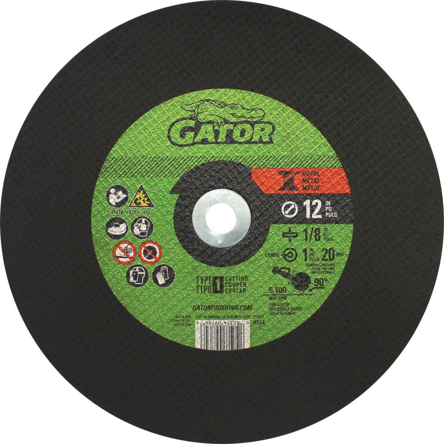 Gator Blade 12 In. x 1/8 In. x 1 In. Metal Cut-Off Wheel Image 2