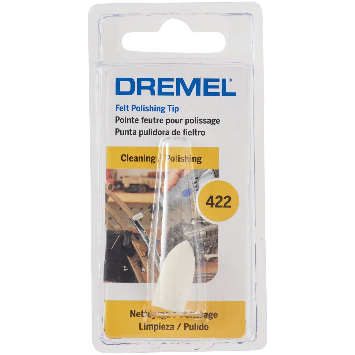 Emery 3/8 In. Felt Cone Polishing Wheel Image 5