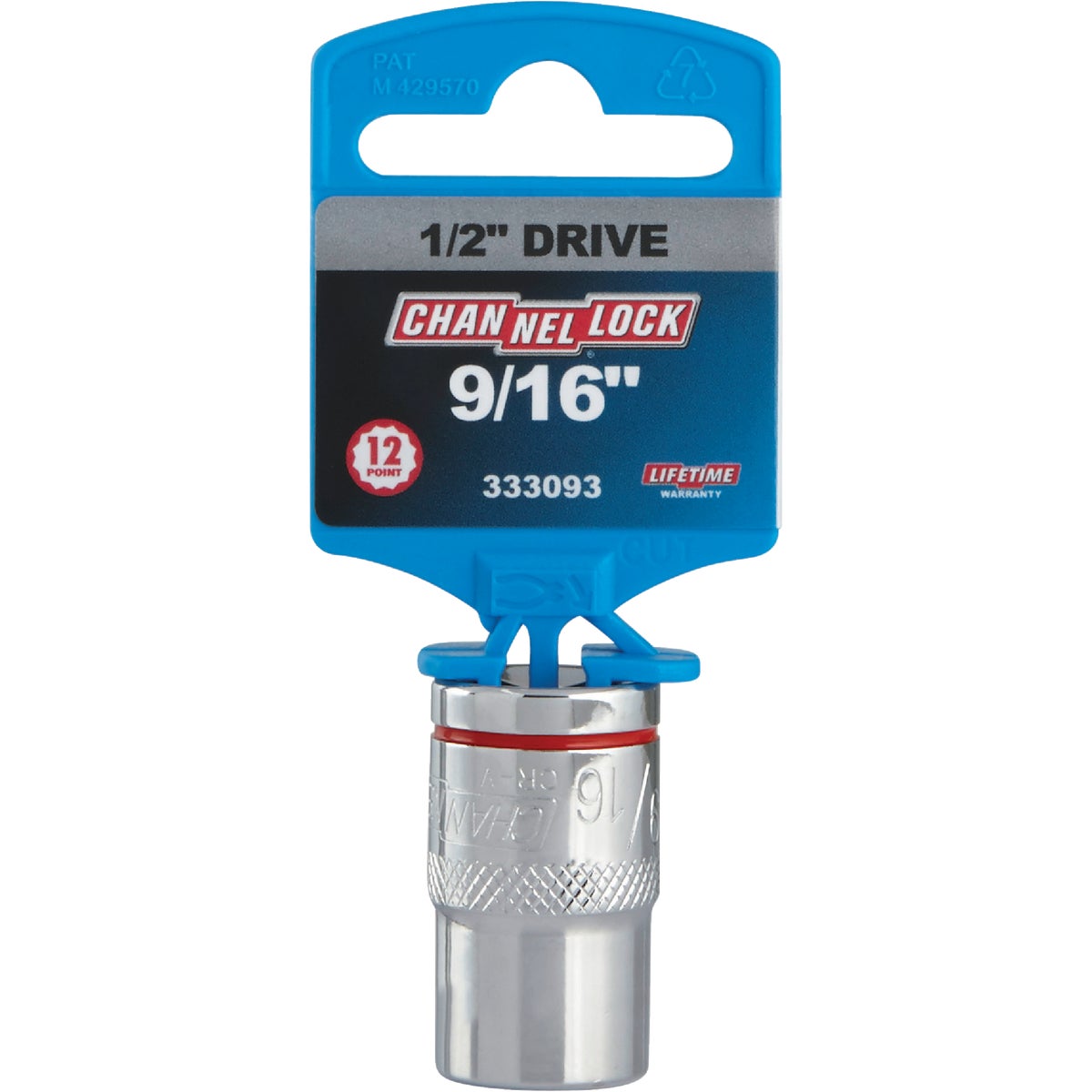 Channellock 1/2 In. Drive 9/16 In. 12-Point Shallow Standard Socket Image 2