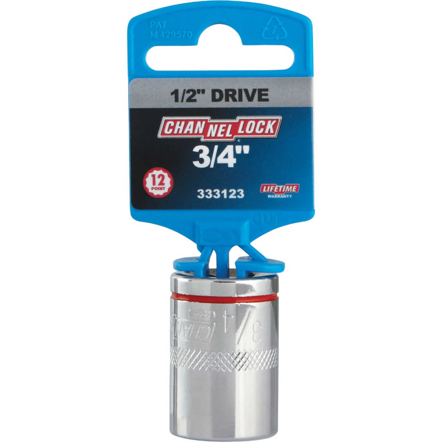 Channellock 1/2 In. Drive 3/4 In. 12-Point Shallow Standard Socket Image 2