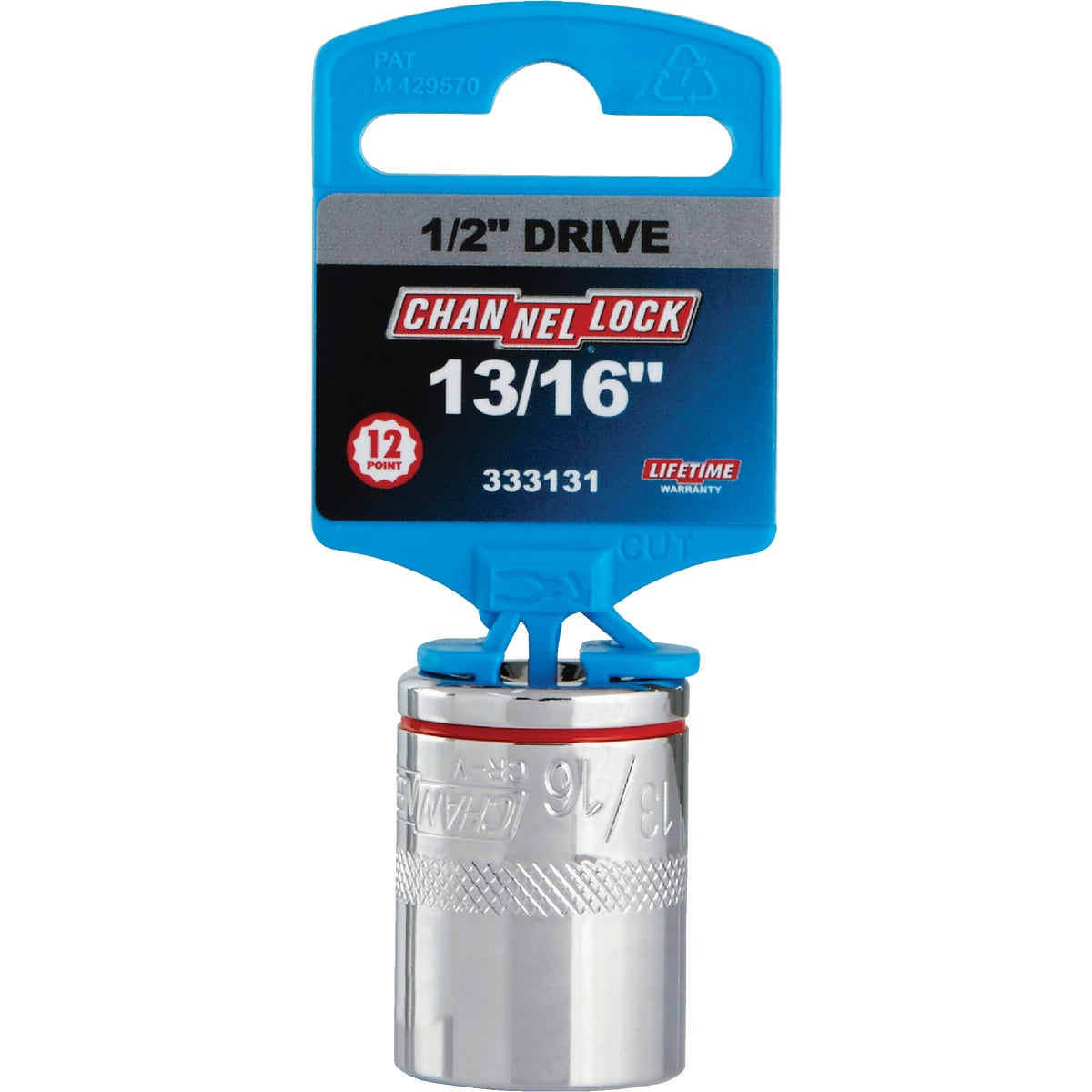 Channellock 1/2 In. Drive 13/16 In. 12-Point Shallow Standard Socket Image 2