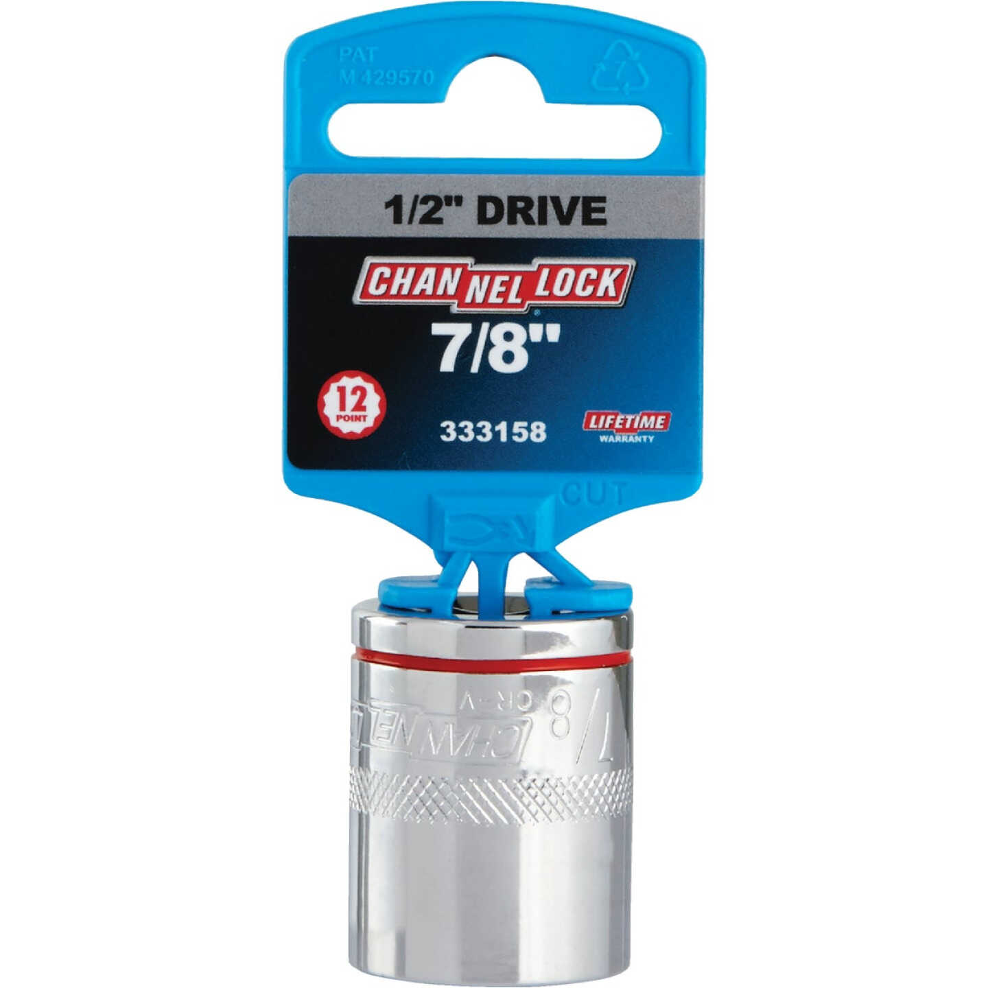 Channellock 1/2 In. Drive 7/8 In. 12-Point Shallow Standard Socket Image 2