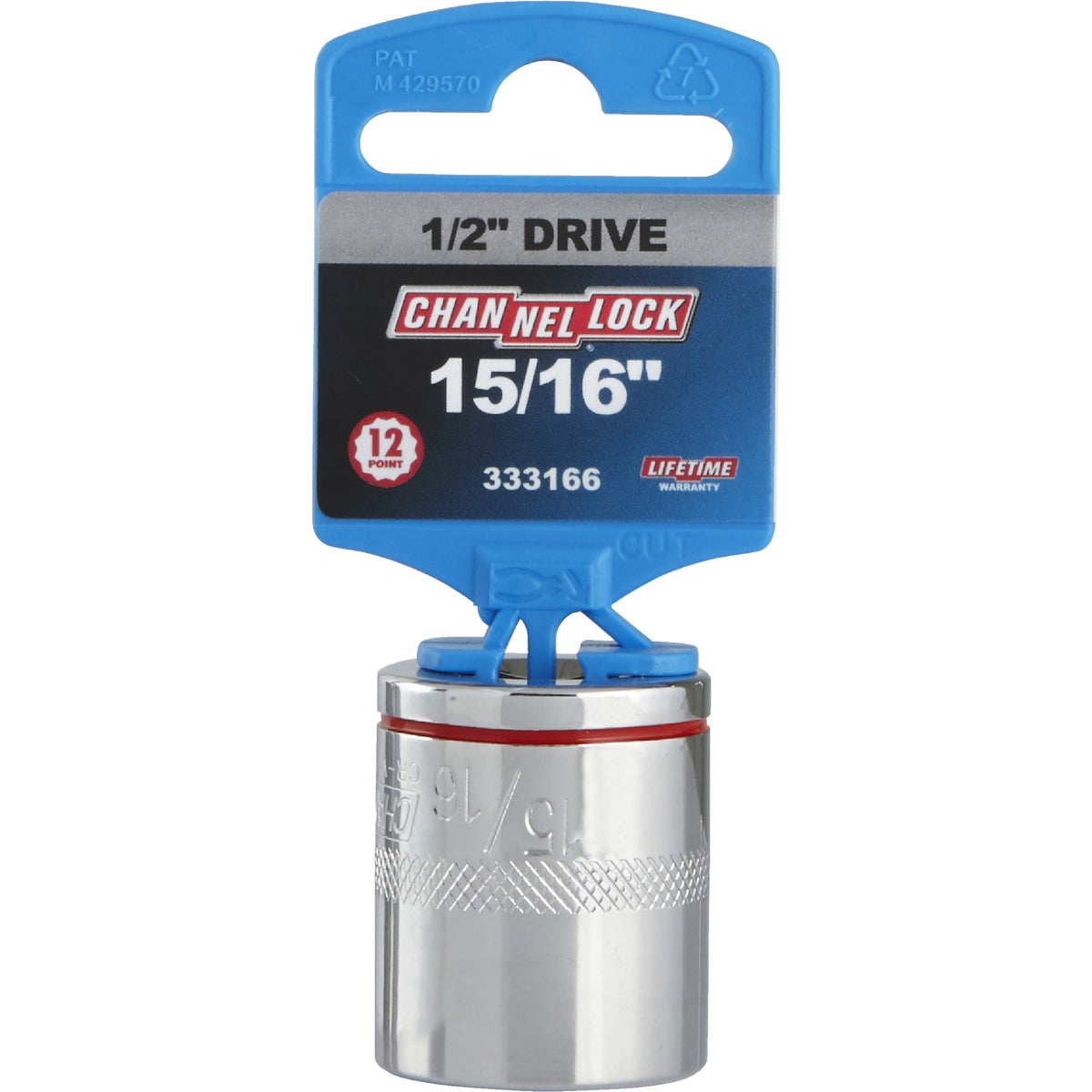 Channellock 1/2 In. Drive 15/16 In. 12-Point Shallow Standard Socket Image 2