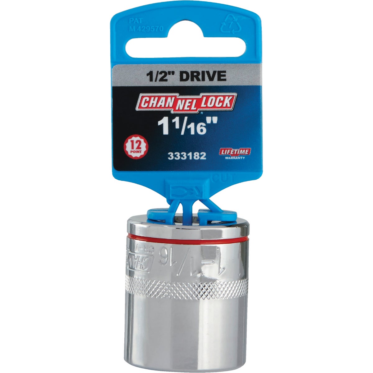 Channellock 1/2 In. Drive 1-1/16 In. 12-Point Shallow Standard Socket Image 2