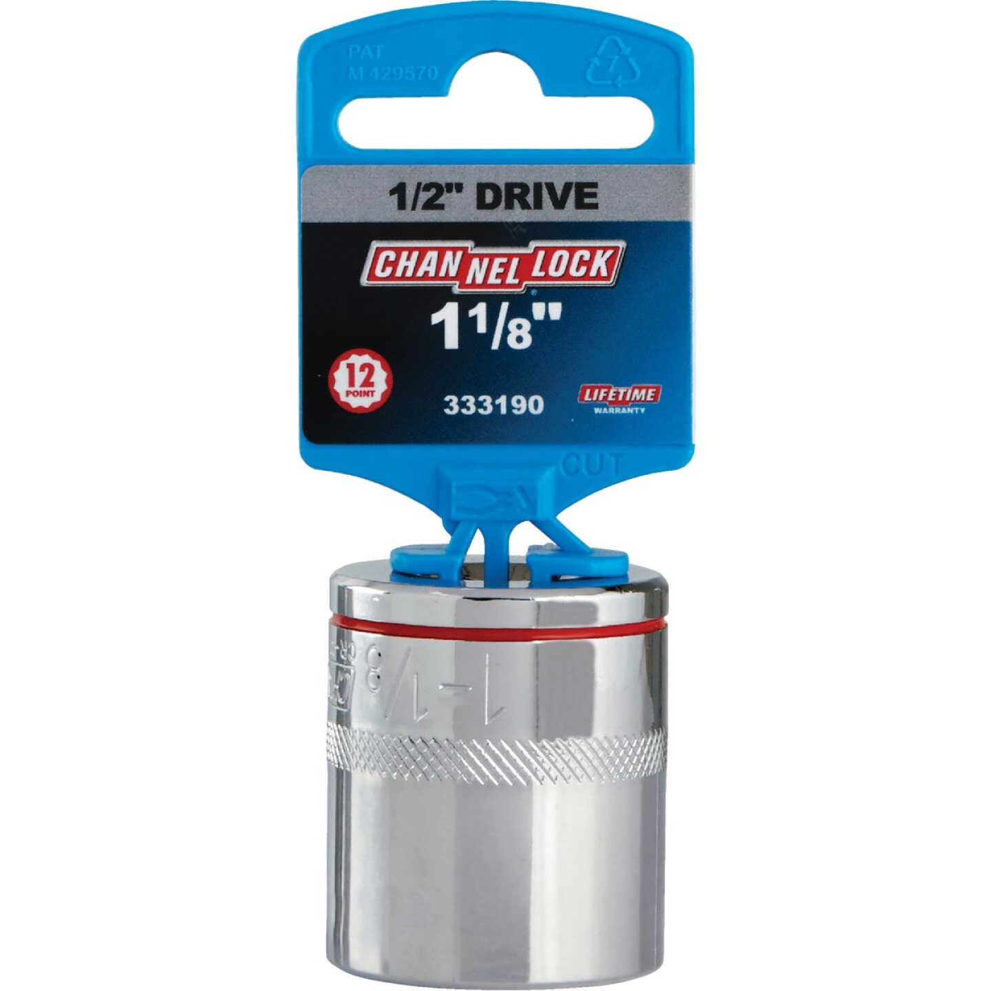 Channellock 1/2 In. Drive 1-1/8 In. 12-Point Shallow Standard Socket Image 2