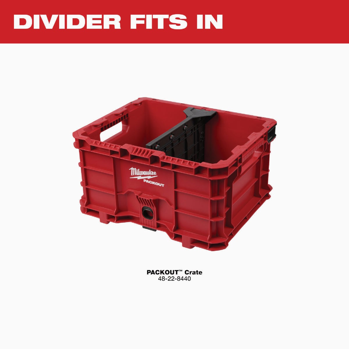 Milwaukee PACKOUT Crate Divider Organizer Image 5