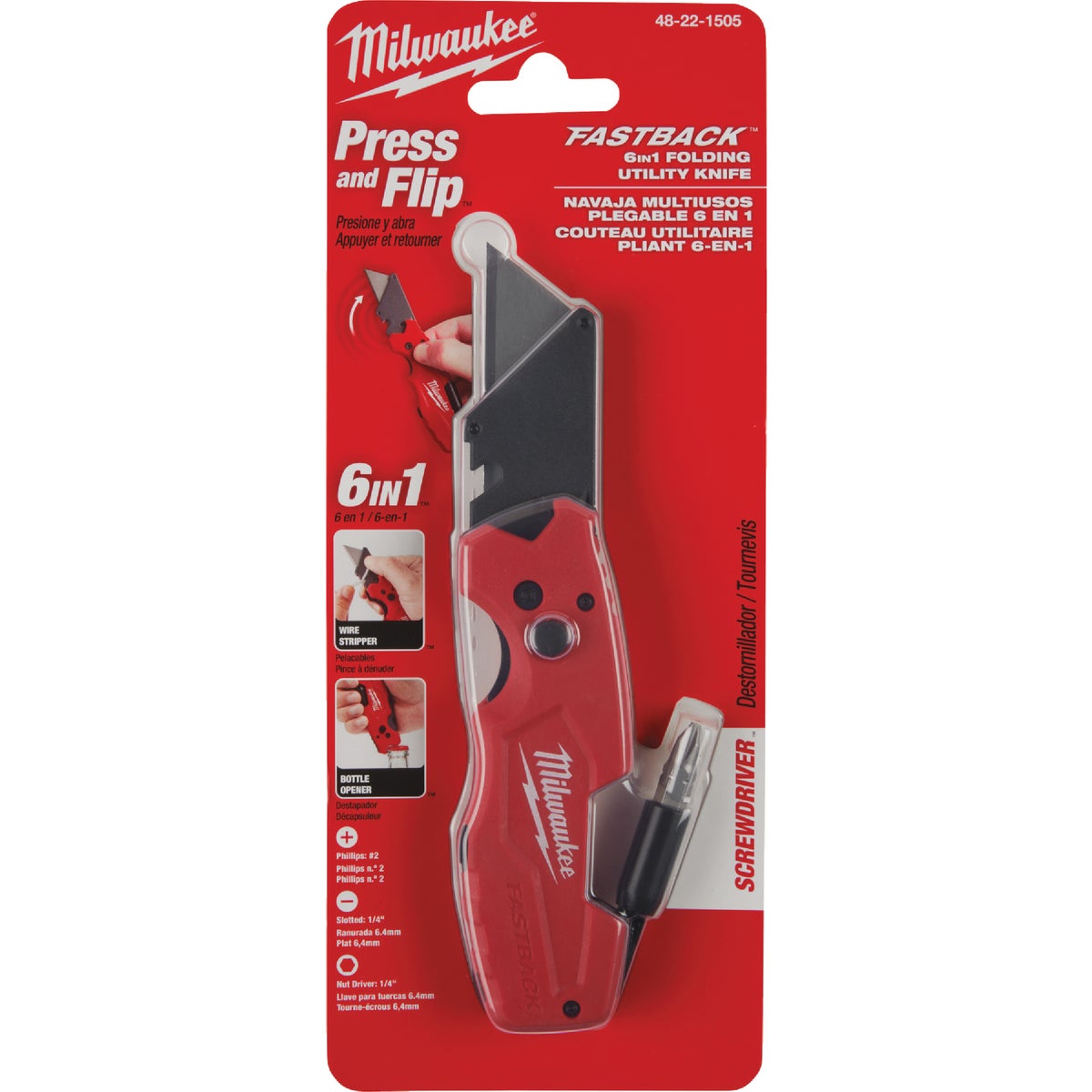 Milwaukee FASTBACK 6 in 1 Folding Utility Knife Image 7