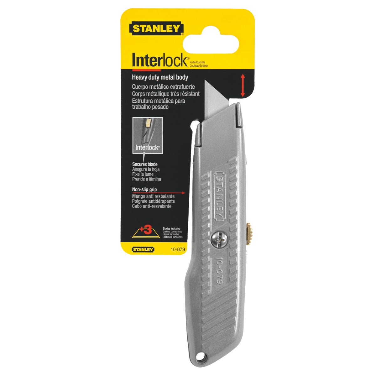 Stanley InterLock Retractable Straight Utility Knife Image 2