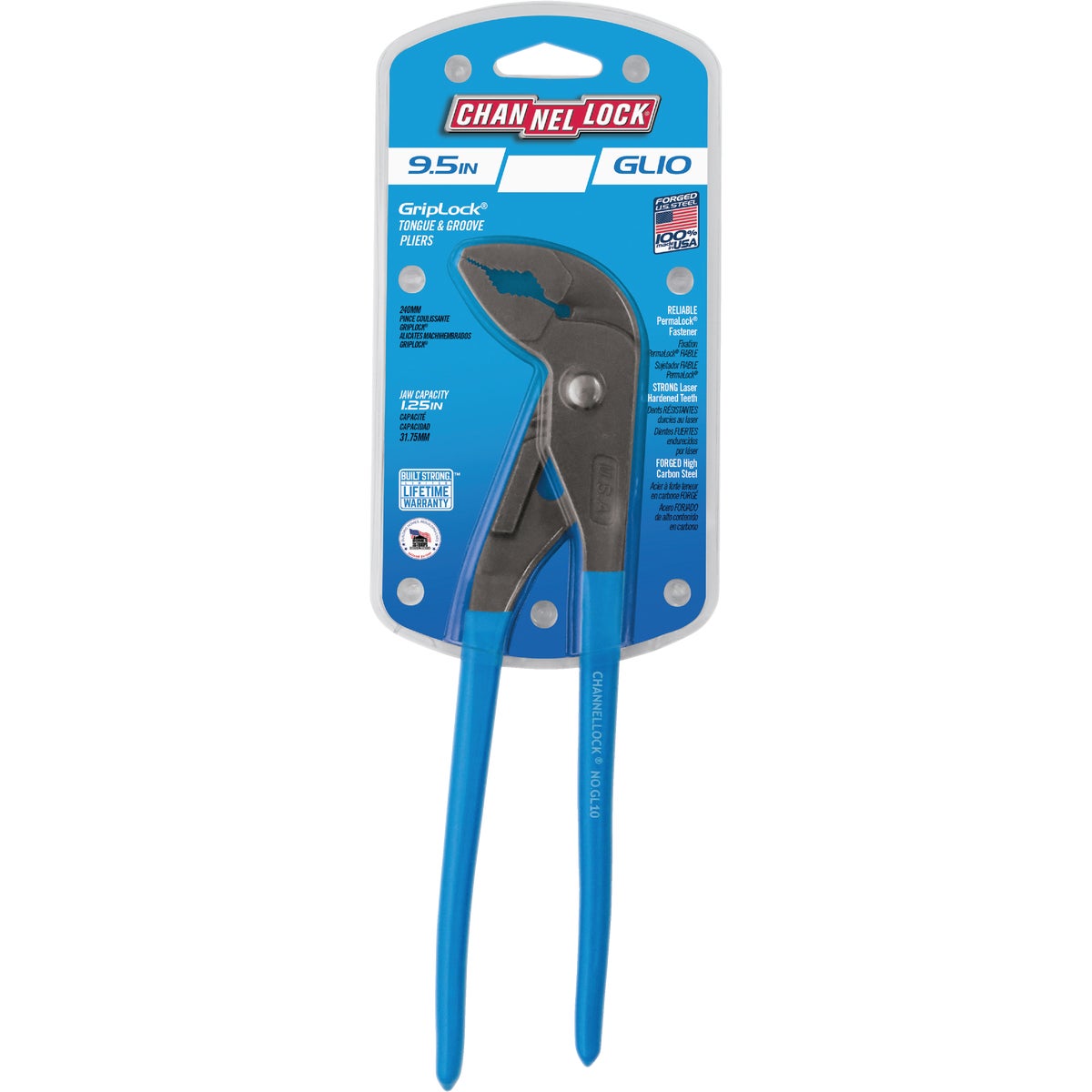 Channellock Griplock 9-1/2 In. V-Jaw Groove Joint Pliers Image 6