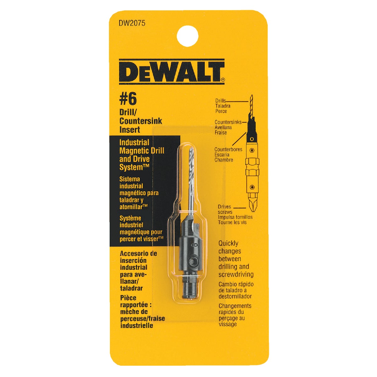 DEWALT #6 - 9/64 In. Black Oxide Round Wood Countersink Image 2