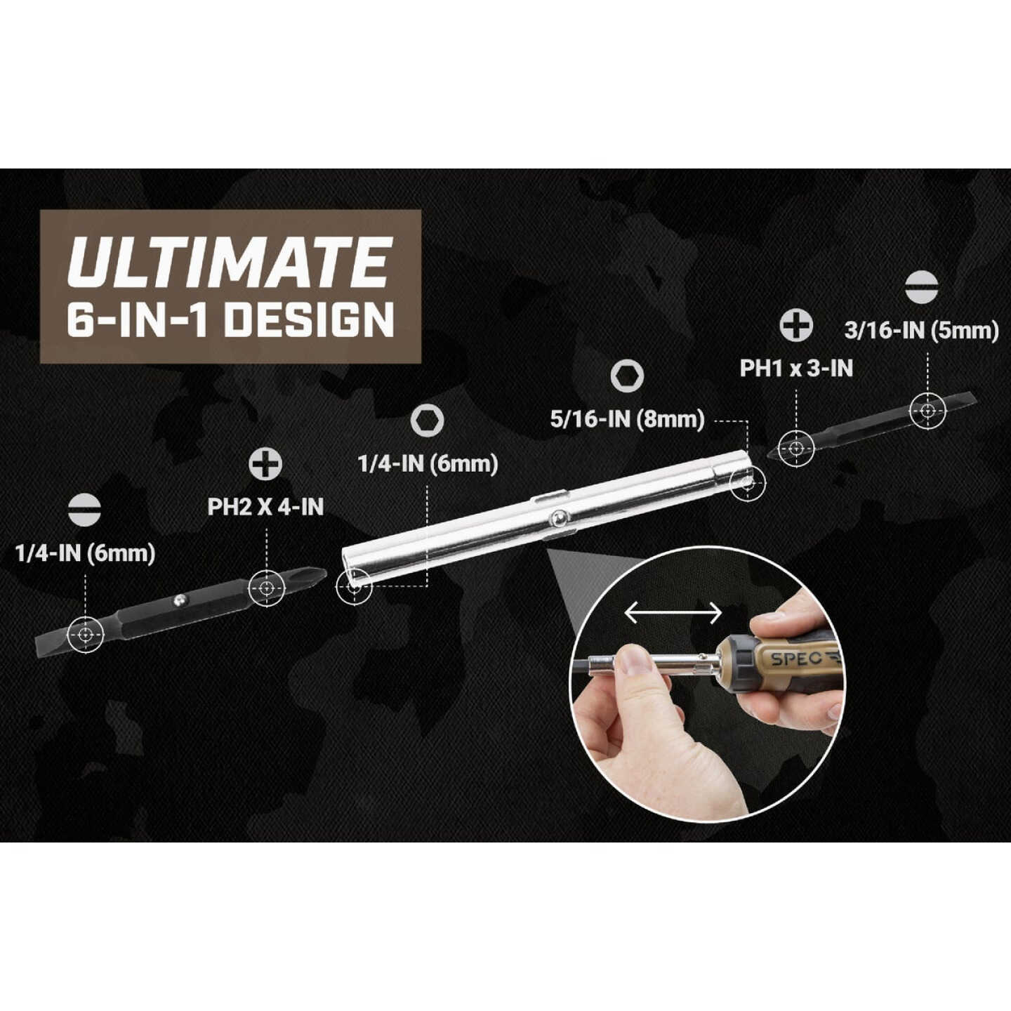 Spec Ops 12-in-1 Ratcheting Screwdriver Image 3