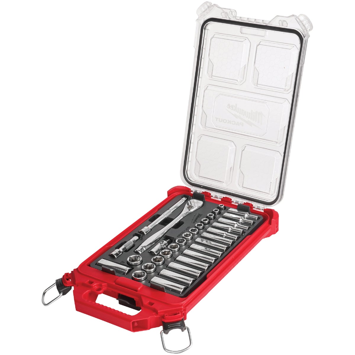 Milwaukee Metric 3/8 In. Drive 6-Point Ratchet & Socket Set w/PACKOUT Organizer (32-Piece) Image 1