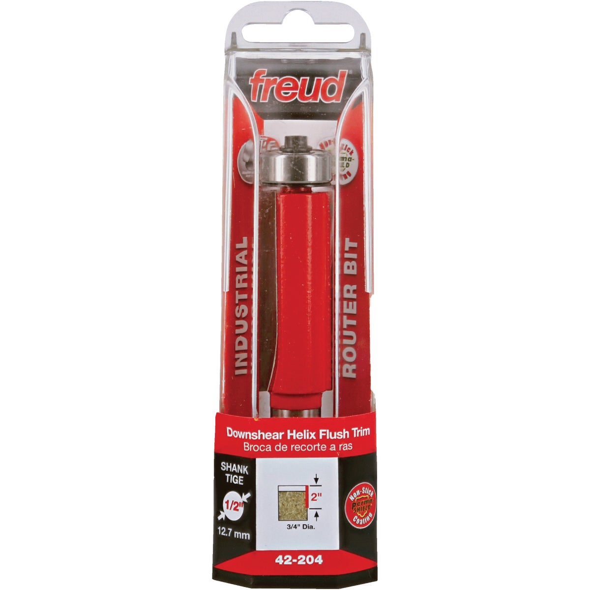 Freud 3/4 In. x 2 In.  Downshear Helix Flush Trim Router Bit