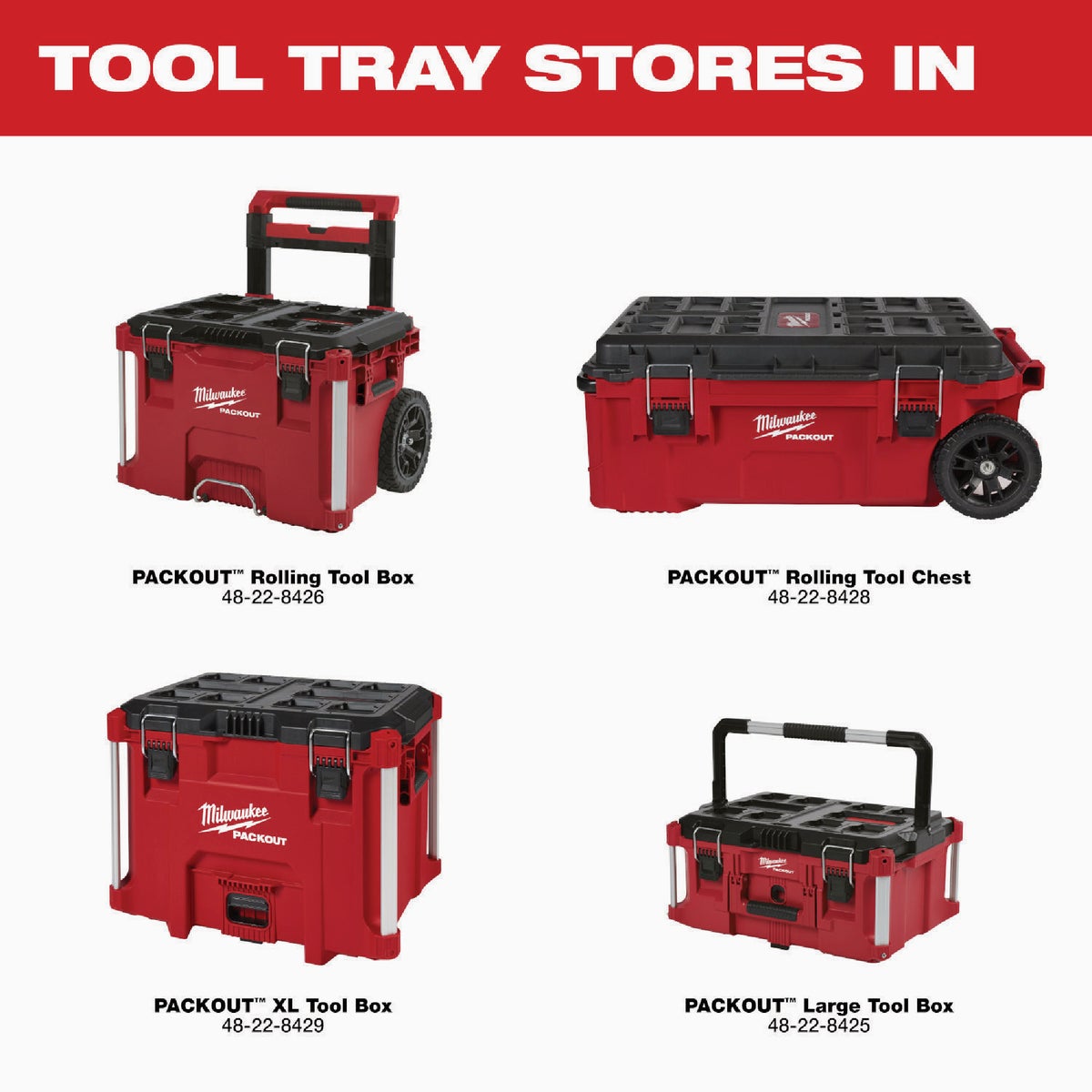 Milwaukee PACKOUT 25 Lb. Tool Tray Tote Image 4