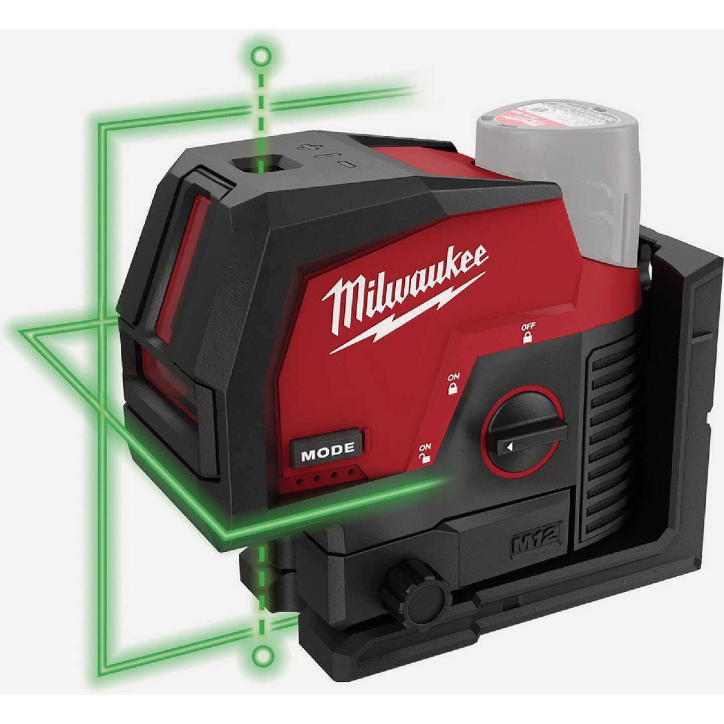 Milwaukee M12 Green Cross Line & Plumb Points Laser (Tool Only) Image 2