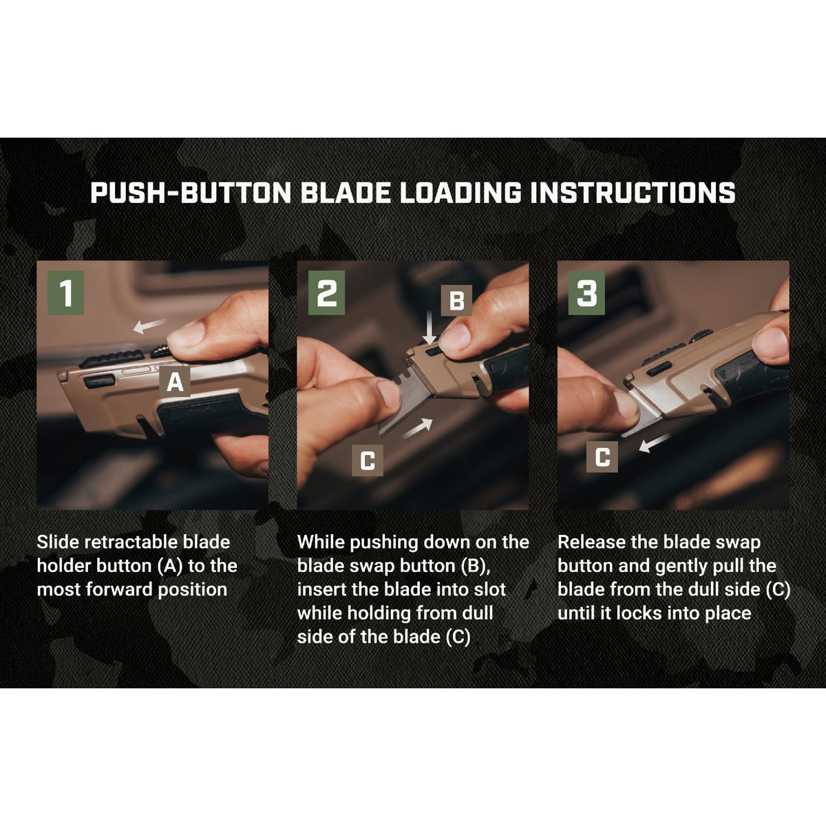 Spec Ops Retractable-Blade Utility Knife with (5) Blades Image 3