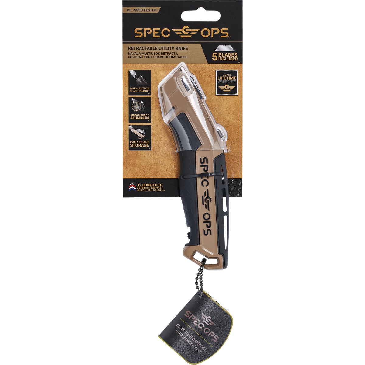 Spec Ops Retractable-Blade Utility Knife with (5) Blades Image 7