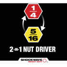 Milwaukee SHOCKWAVE QUIK-CLEAR 2-in-1 1/4 In. & 5/16 In. x 2-1/4 In. Impact Duty Magnetic Nut Driver Image 2