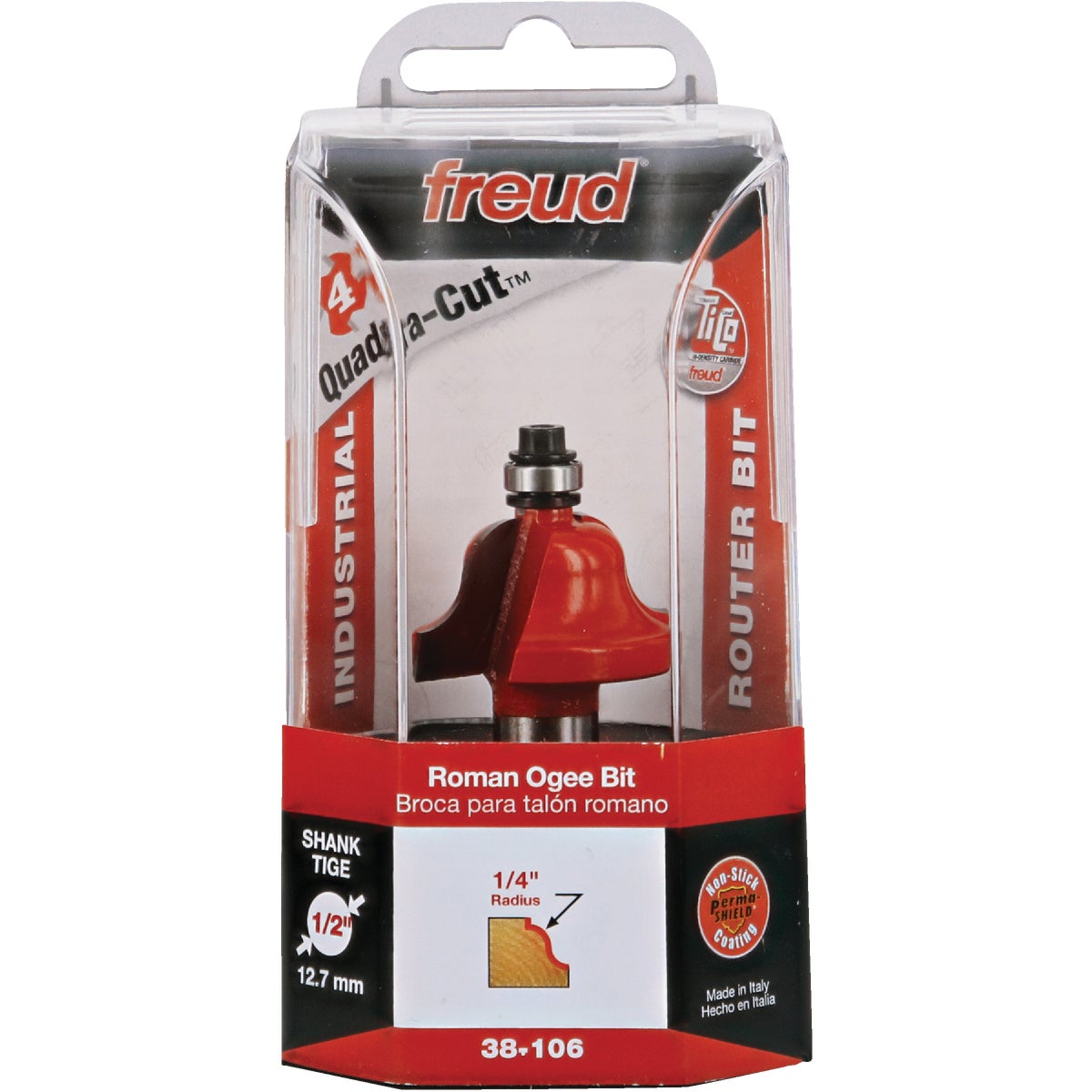 Freud 1-5/8 In. Quadra-Cut Roman Ogee Router Bit