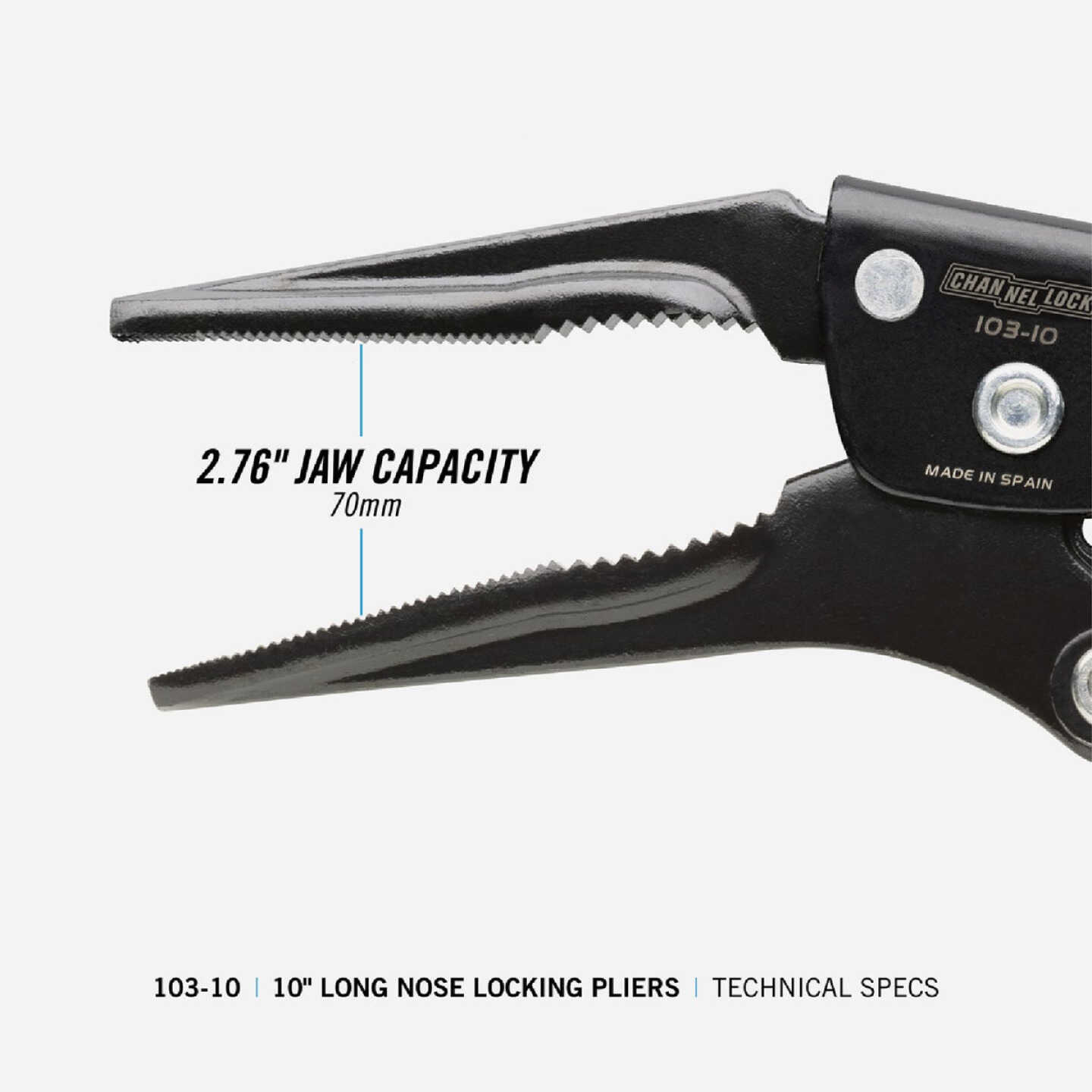 Channellock 10 In. Combination Long Nose Locking Pliers Image 2