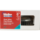 Weiler Vortec 6 In. Knotted 0.02 In. Angle Grinder Wire Brush Image 2
