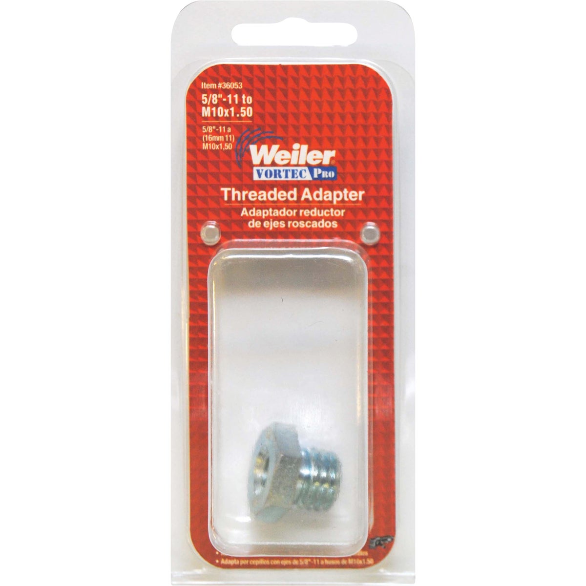 Weiler Vortec 1-1/2 x 10 Angle Grinder Arbor Adapter Image 2
