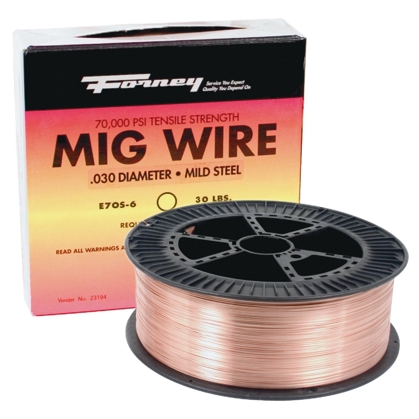 Forney ER70S-6 Mild Steel Mig Wire, 0.035 In., 33 Lb. Image 1