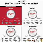 Milwaukee 7-1/4 In. 48-Tooth Metal Circular Saw Blade Image 5