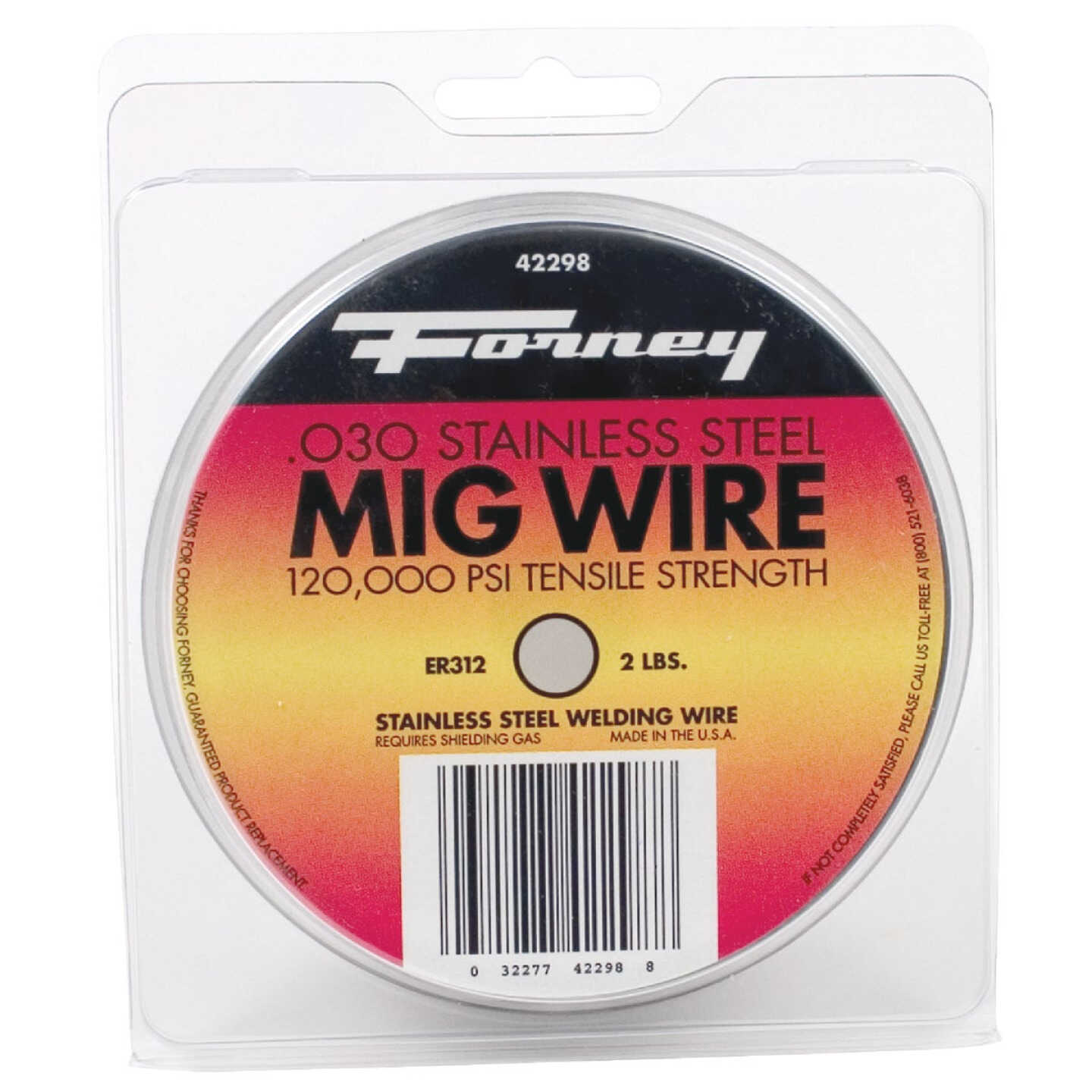 Forney ER308 Stainless Mig Wire, 0.030 In., 2 Lb. Image 1