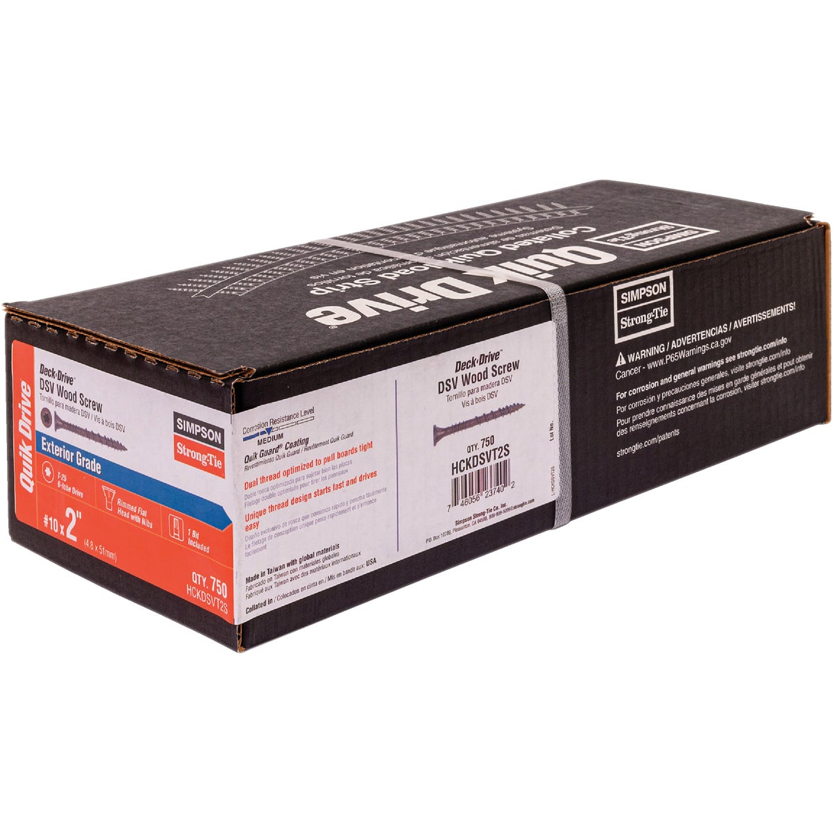 Deck-Drive DSV WOOD Screw (Collated)  #10 x 2 in. T25 6-Lobe, Tan (750-Qty) Image 3