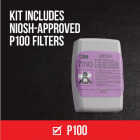 3M P100 Performance Respirator for Mold & Lead Paint Removal Image 2