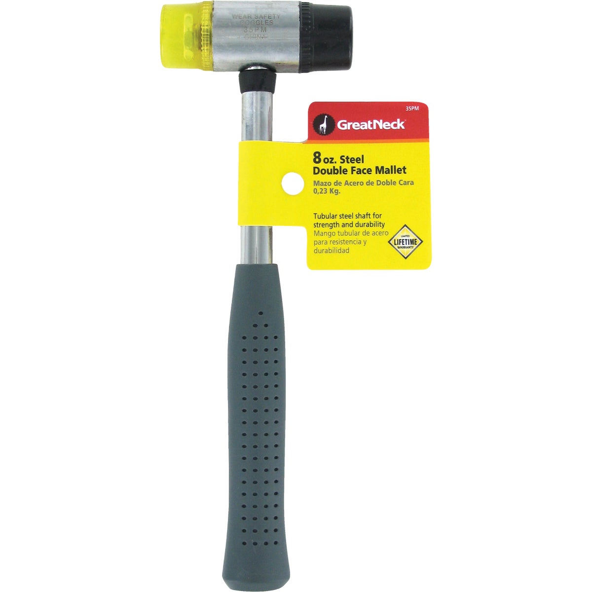 Great Neck 8 Oz. Plastic/Rubber Mallet with Tubular Steel Handle Image 2