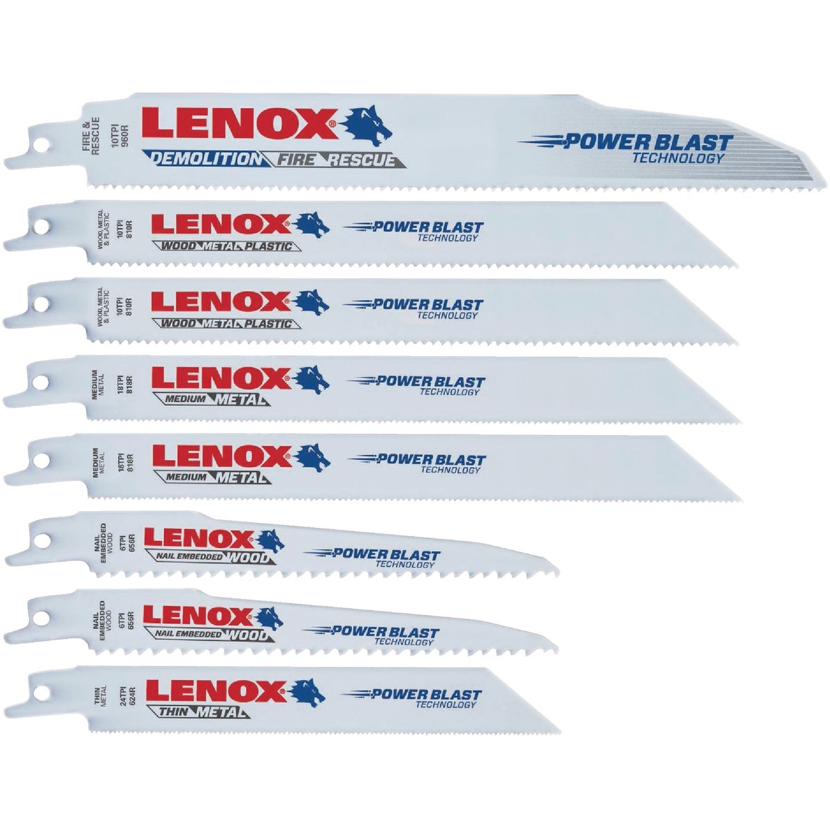 Lenox 8-Piece Reciprocating Saw Blade Set