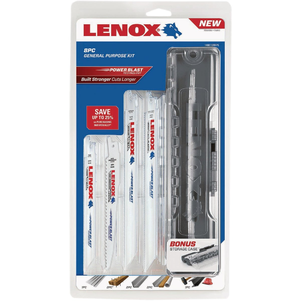 Lenox 8-Piece Reciprocating Saw Blade Set Image 2