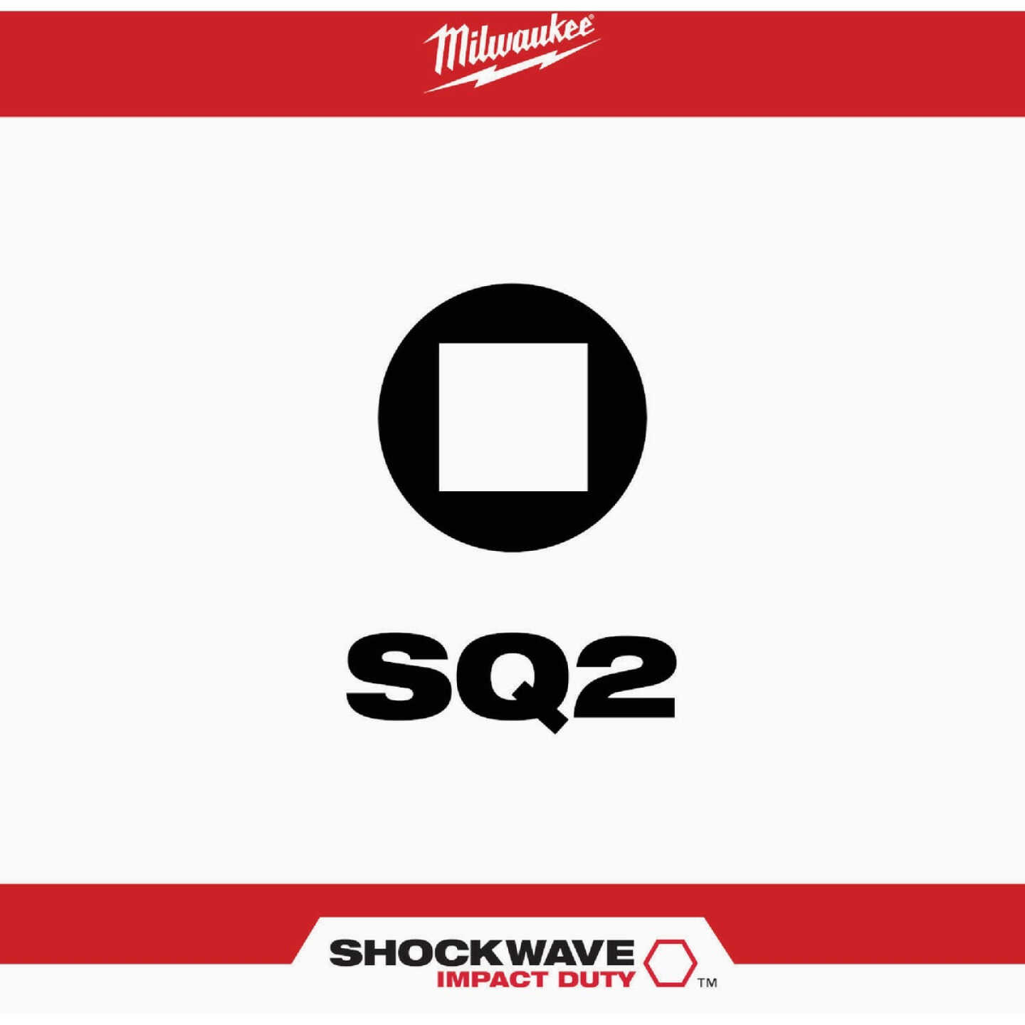 Milwaukee SHOCKWAVE #2 Square 2 In. Impact Duty Screwdriver Bit (2-Pack) Image 3