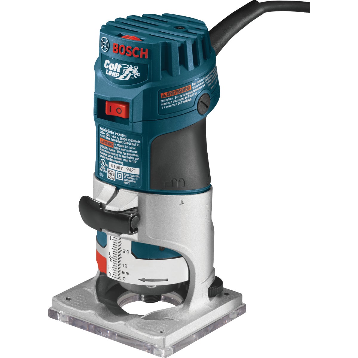 Bosch 5.6-Amp 1.0 HP Variable-Speed Fixed Base Palm Router