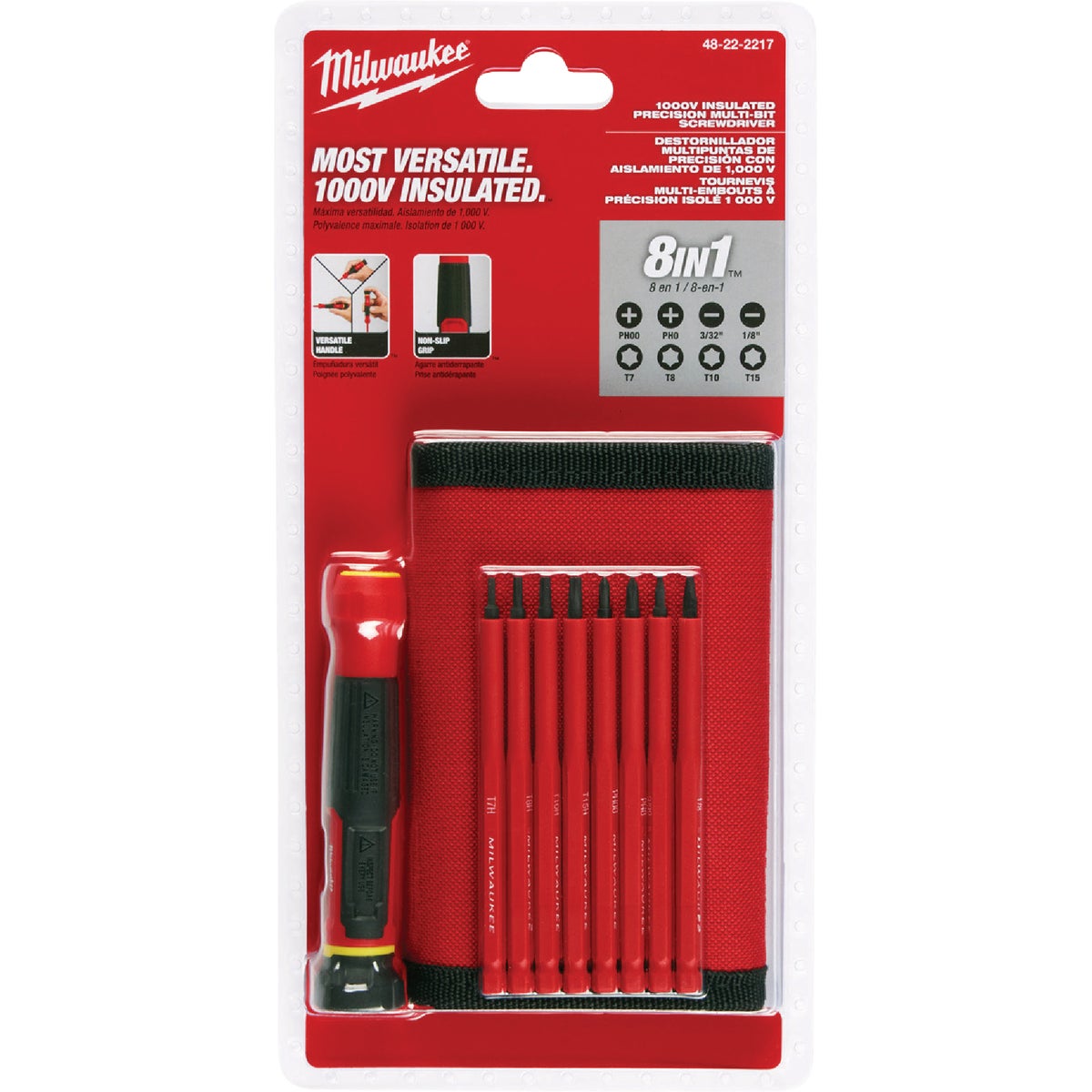 Milwaukee 8-In-1 1000V Insulated Precision Multi-Bit Screwdriver Image 4