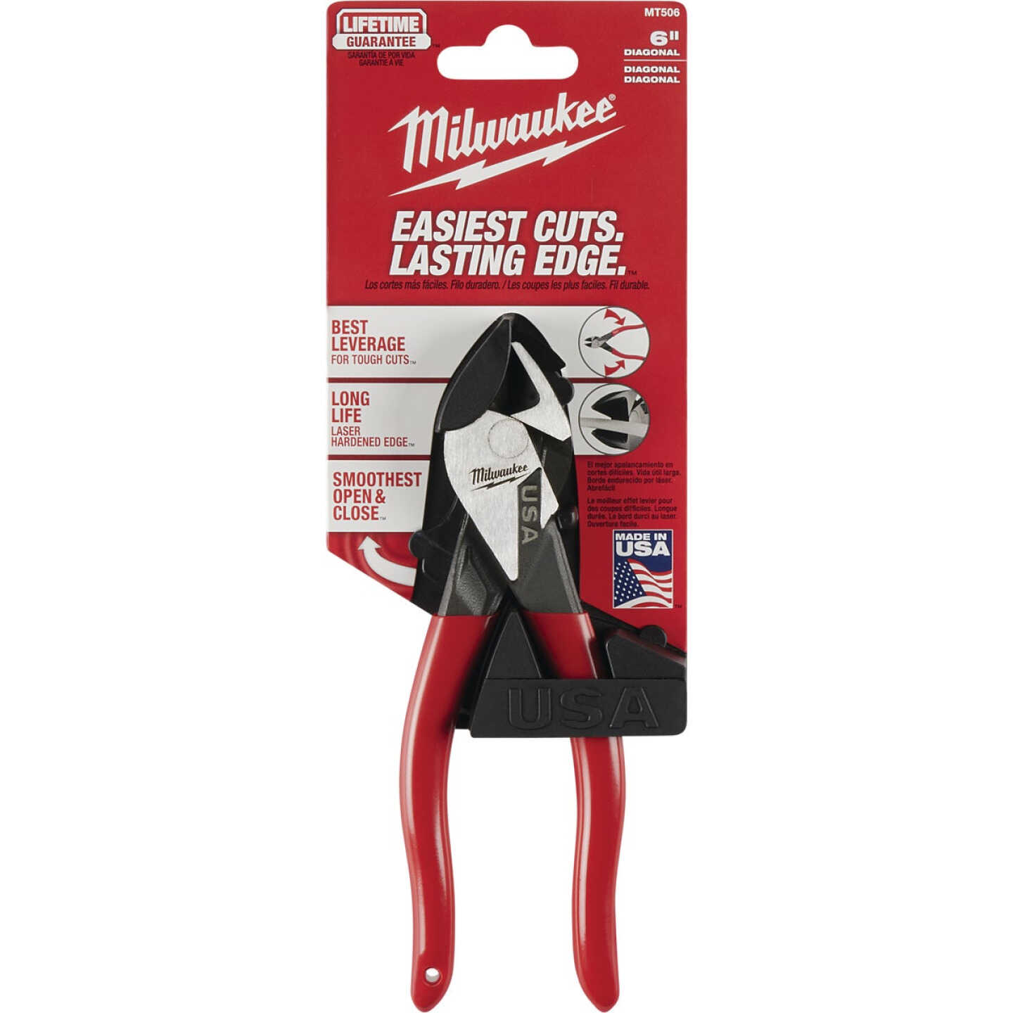 Milwaukee 6 In. Dipped Grip Diagonal Cutting Pliers Image 7