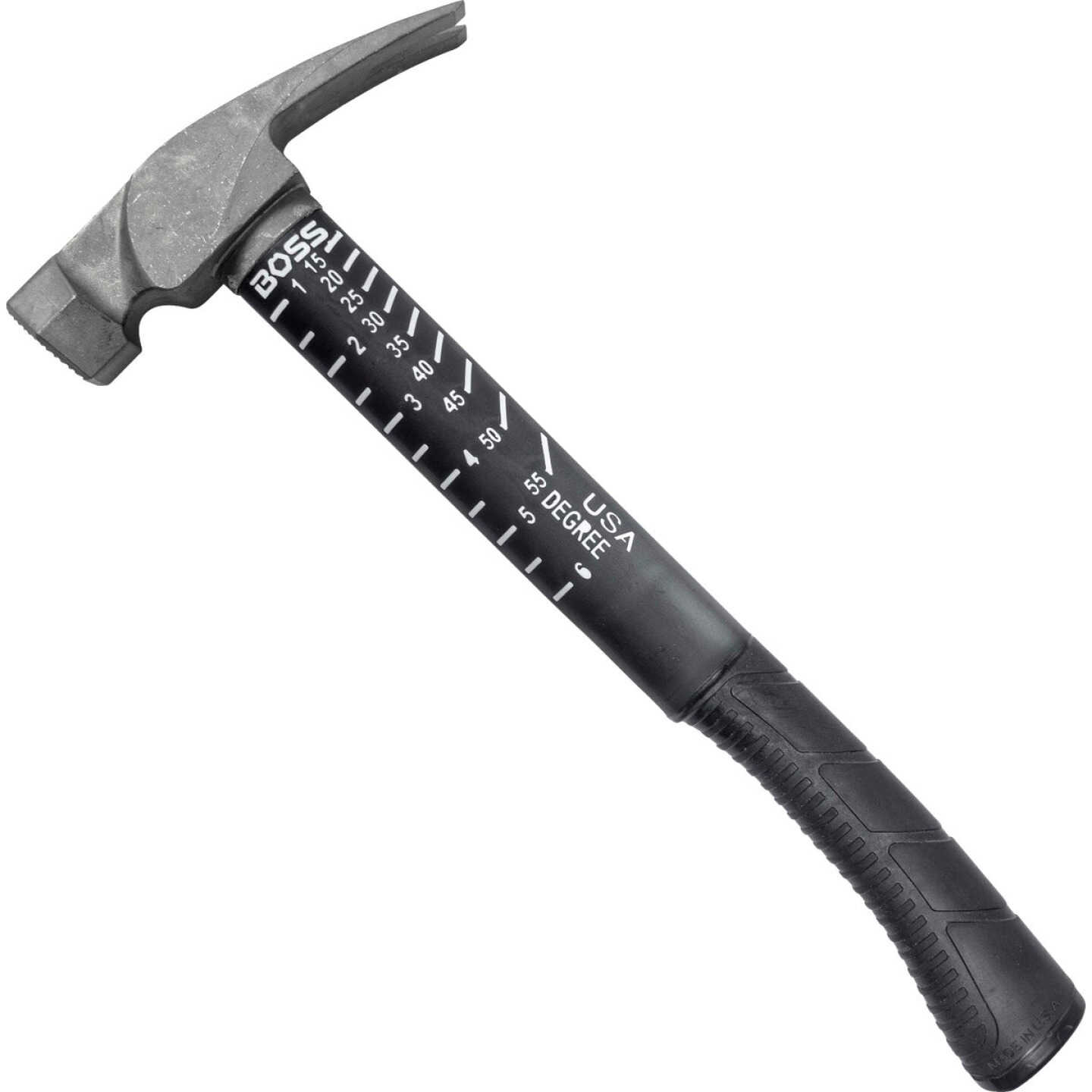 BOSS Hammer 16 Oz. Milled-Face Framing Hammer with Fiberglass Handle Image 1