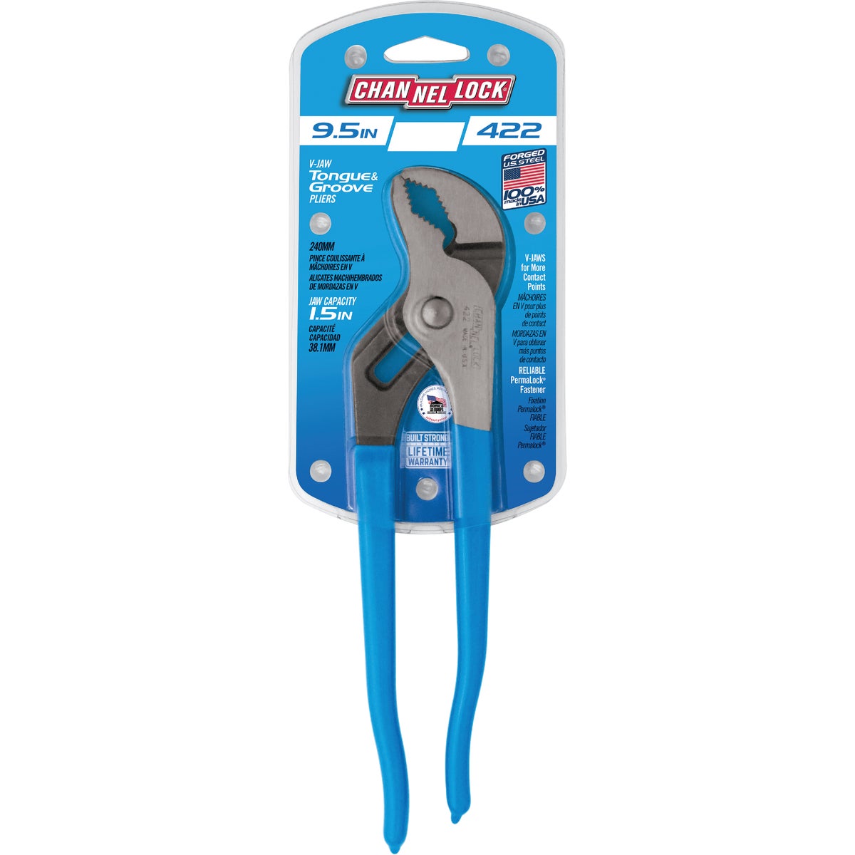 Channellock 9-1/2 In. V-Jaw Groove Joint Pliers Image 7