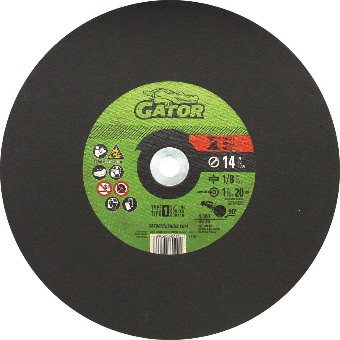 Gator Blade 14 In. x 1/8 In. x 1 In. Metal Cut-Off Wheel Image 1