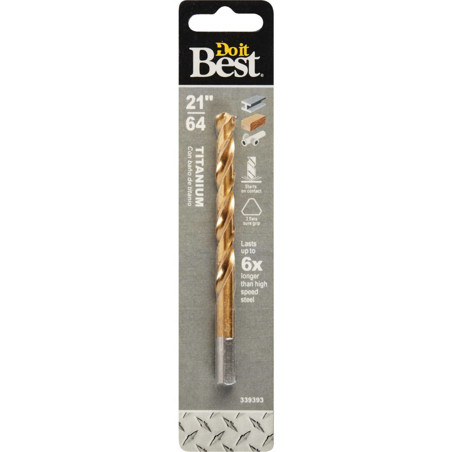 Do it Best 21/64 In. Titanium Drill Bit Image 1