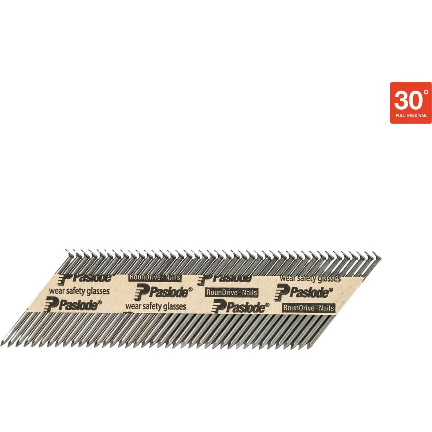 Paslode 3 In. x 0.131 In. 30 Deg. Paper Tape Smooth Shank Offset Roundrive Brite Collated Framing Nails (750-Count) Image 4