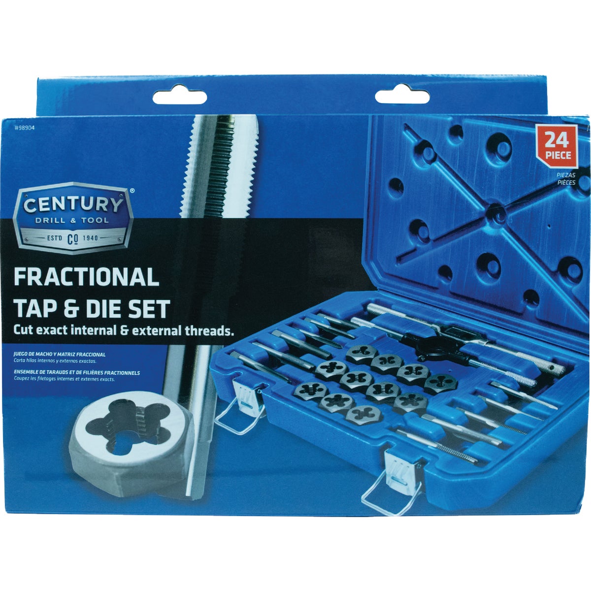 Century Drill & Tool Tap and Die Fractional Set (24-Piece)