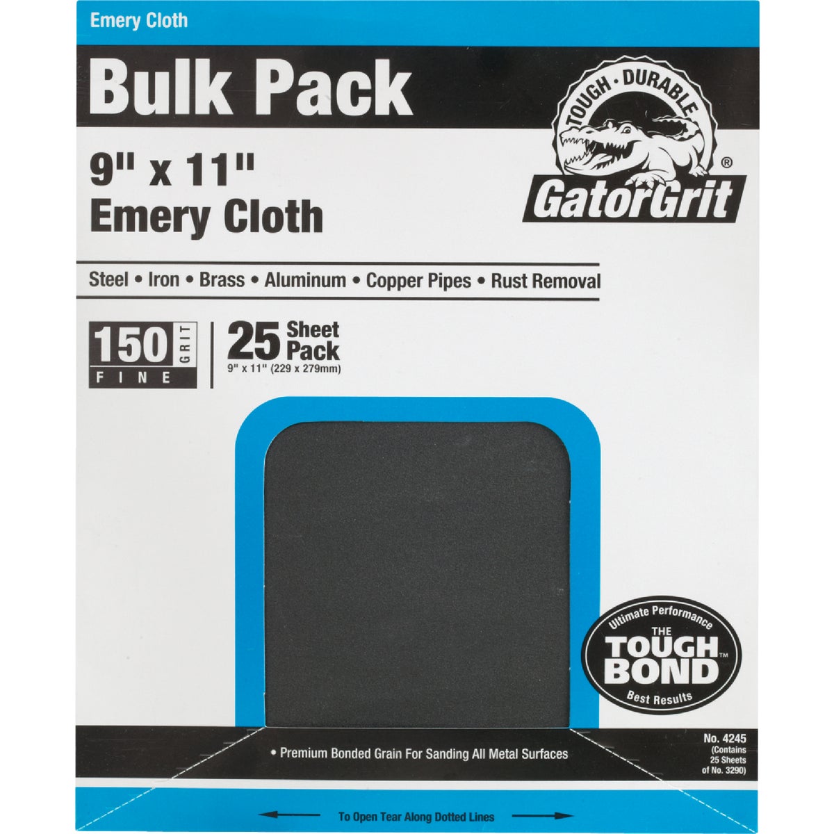 Gator Blade 9 In. W x 11 In. L 150 Grit Emery Cloth (25-pack)